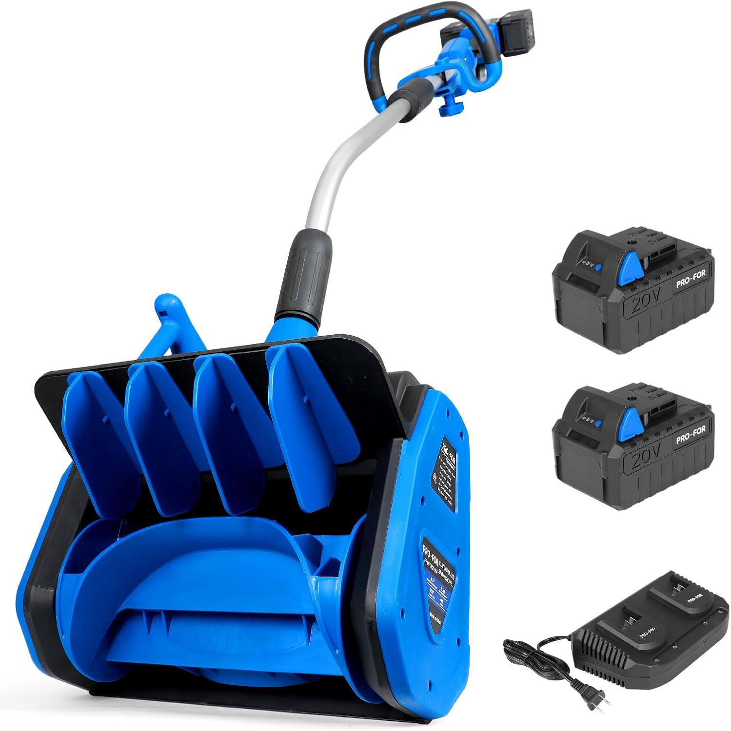 40V Cordless Snow Shovel with 2×4.0Ah Batteries & Fast Charger, Electric Snow Blower with 13.5 Width, 6.5 Depth, 26.5FT Throw Distance, Battery Powered Snow Removal Tool for Driveway